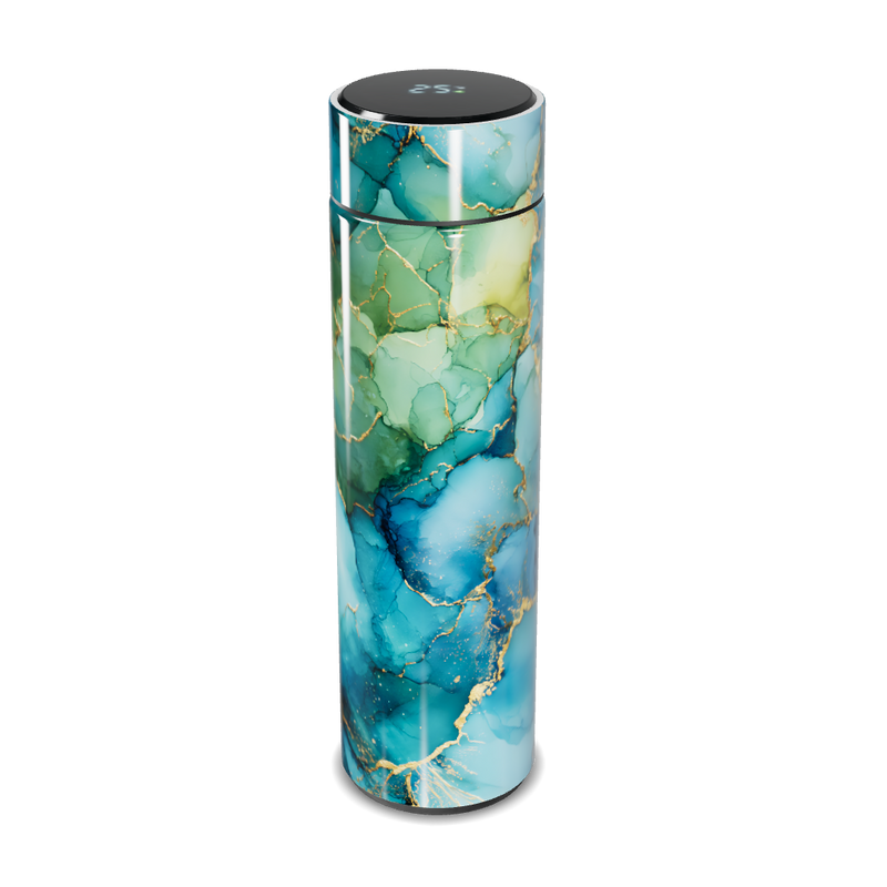 Garrafa Térmica Touch - Estampa Mármore Azul