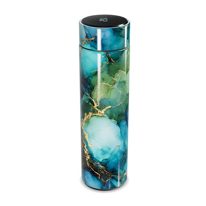 Garrafa Térmica Touch - Estampa Mármore Azul