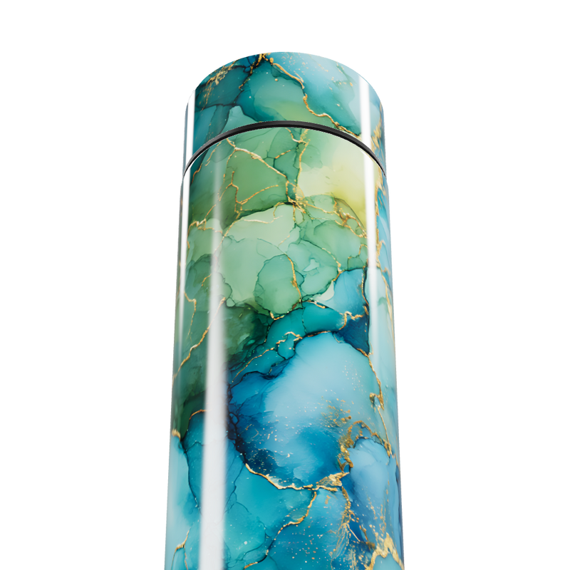 Garrafa Térmica Touch - Estampa Mármore Azul