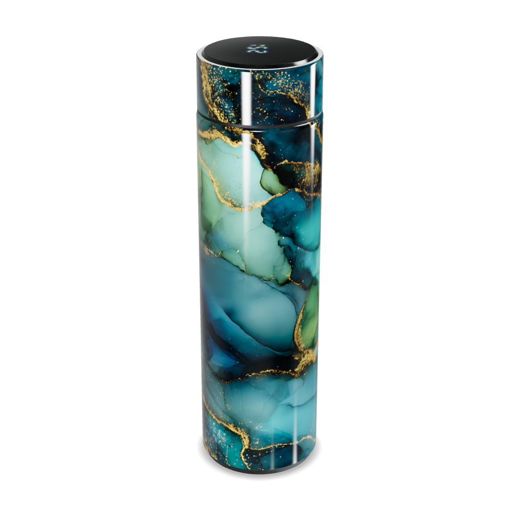 Garrafa Térmica Touch - Azul Mármore Digital