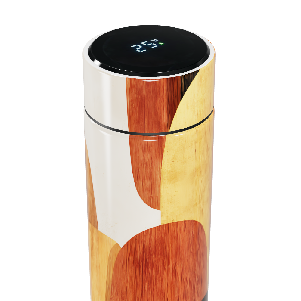 Garrafa Térmica Touch - Design Madeira Colorida