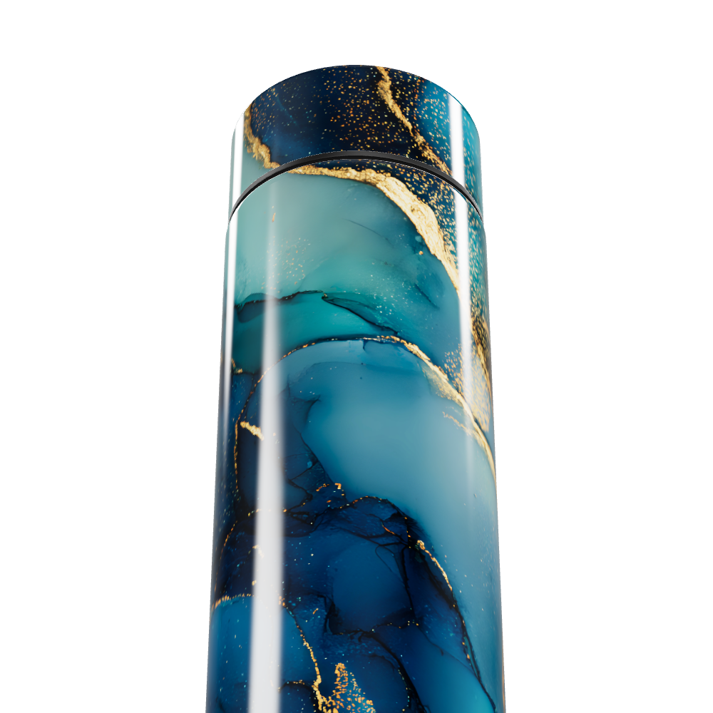 Garrafa Térmica Touch - Azul Marmorizado