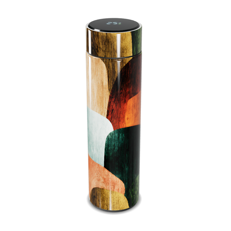 Garrafa Térmica Touch - Estampa Colorida Madeira