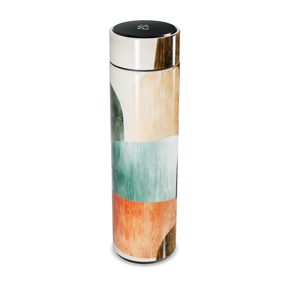 Garrafa Térmica Touch - Estampa Colorida Madeira