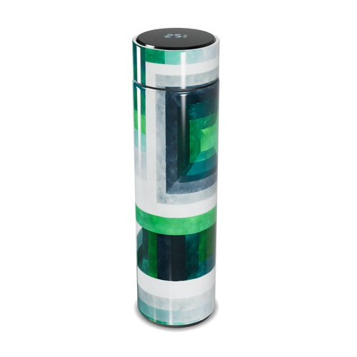 Garrafa Térmica Touch - Estampa Geométrica Verde