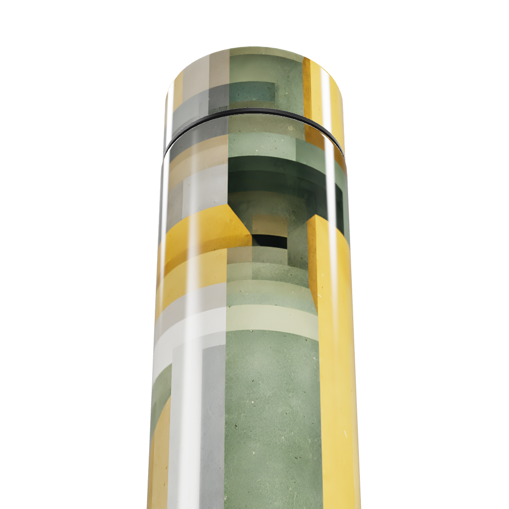 Garrafa Térmica Touch - Estampa Geométrica Colorida