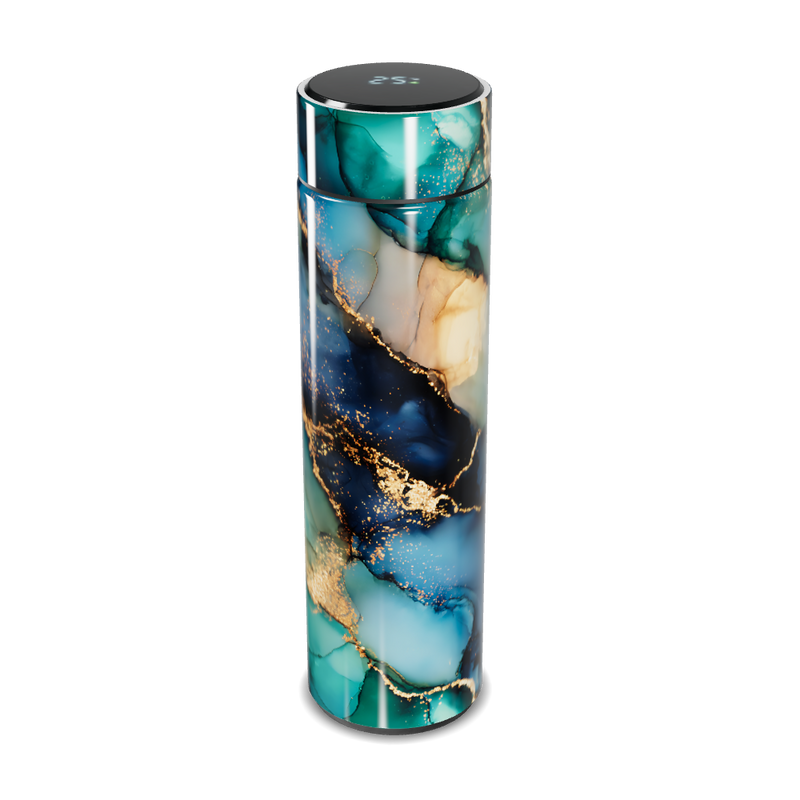 Garrafa Térmica Touch - Design Mármore Azul