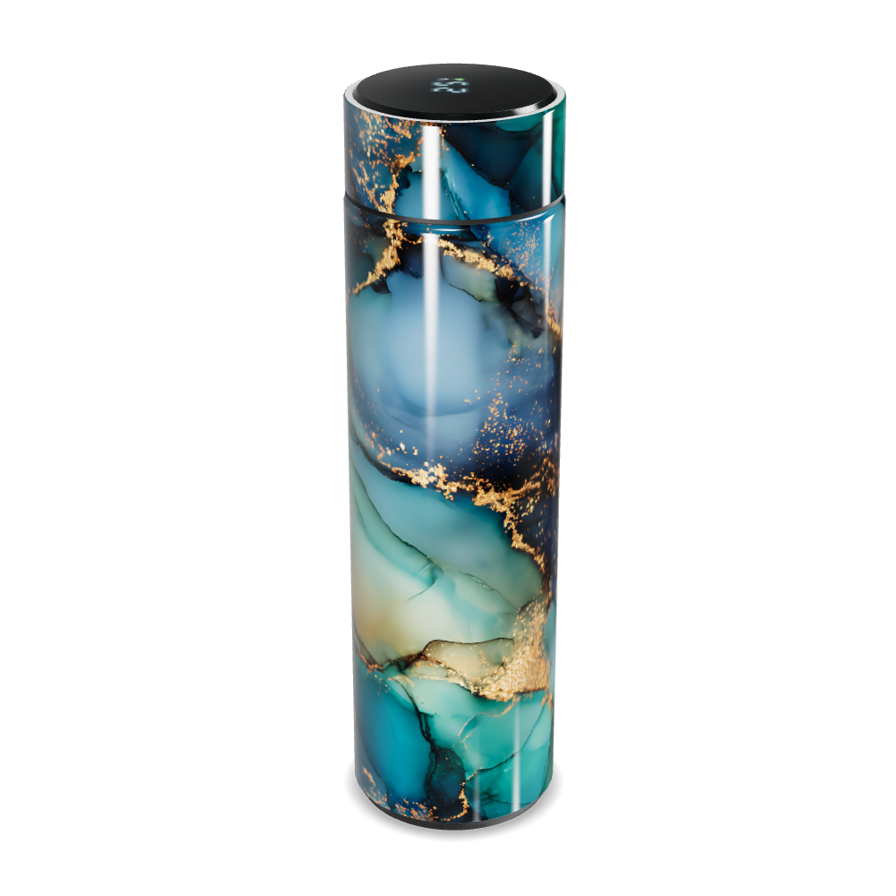 Garrafa Térmica Touch - Design Mármore Azul