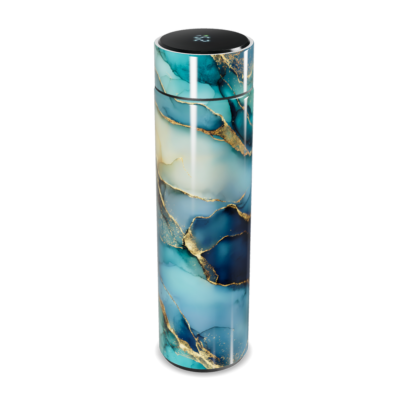 Garrafa Térmica Touch - Azul Mármore Digital