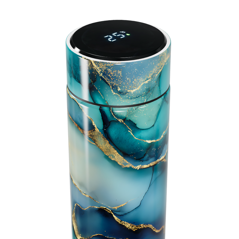 Garrafa Térmica Touch - Azul Mármore Digital