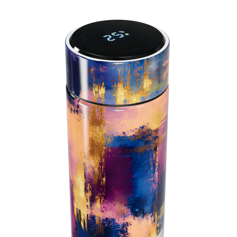 Garrafa Térmica Touch - Estampa Abstrata Colorida
