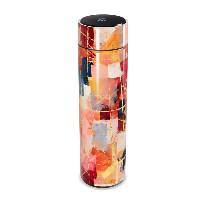 Garrafa Térmica Touch - Estampa Abstrata Colorida