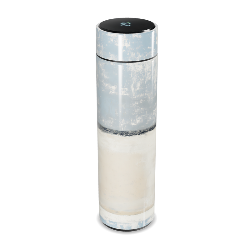 Garrafa Térmica Touch - Azul e Branca Digital