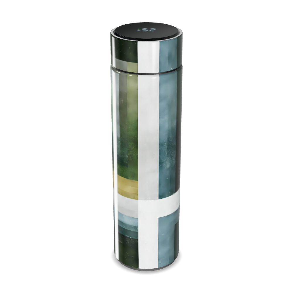 Garrafa Térmica Touch - Estampa Geométrica Verde