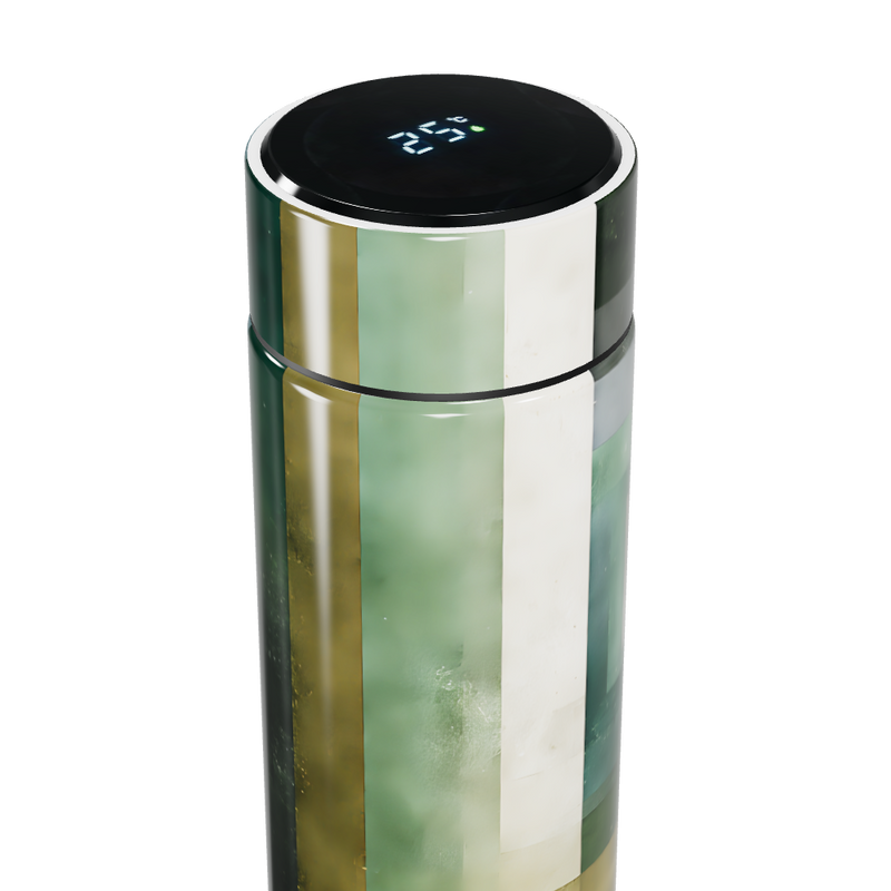 Garrafa Térmica Touch - Estampa Geométrica Verde