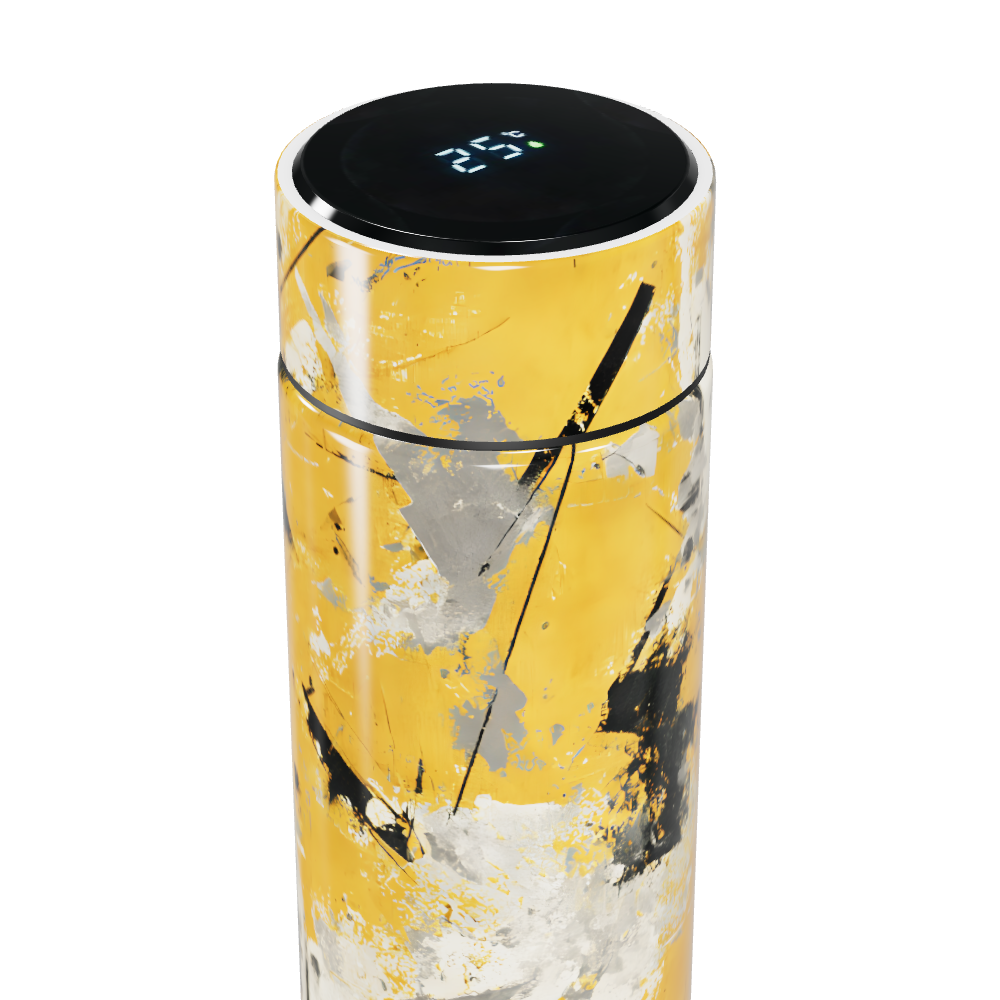 Garrafa Térmica Touch - Amarela Abstrata