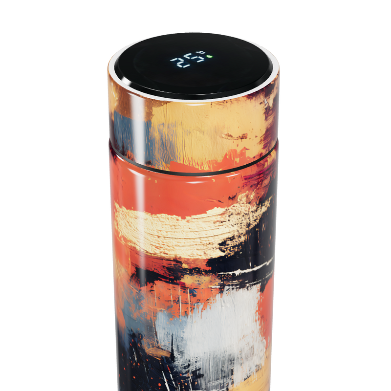 Garrafa Térmica Touch - Estampa Abstrata Colorida