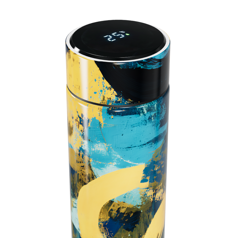 Garrafa Térmica Touch - Azul Pintura Artística