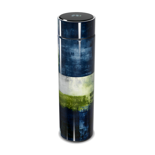 Garrafa Térmica Touch - Azul Verde Listras