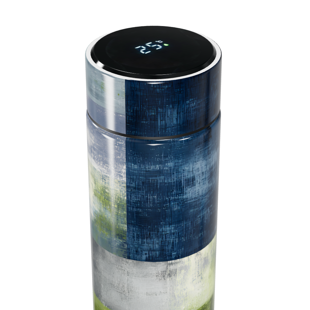 Garrafa Térmica Touch - Azul Verde Listras