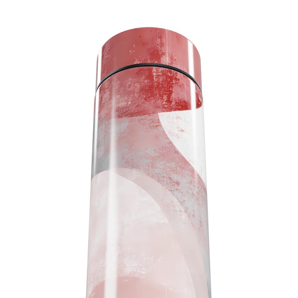 Garrafa Térmica Touch - Rosa com Desenho Abstrato