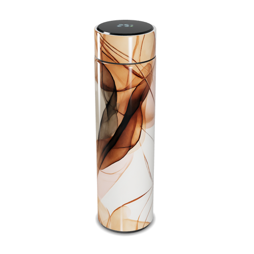 Garrafa Térmica Touch - Estampa Abstrata Marrom