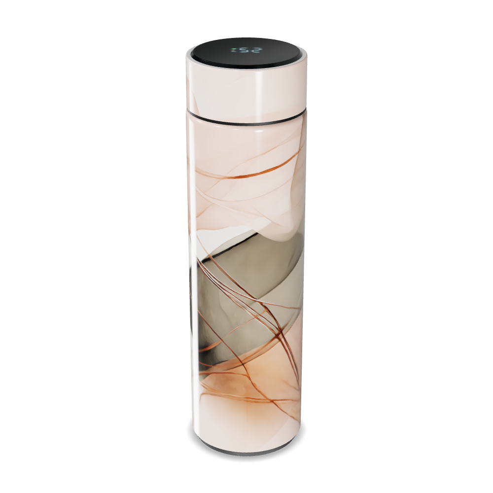 Garrafa Térmica Touch - Estampa Abstrata Marrom