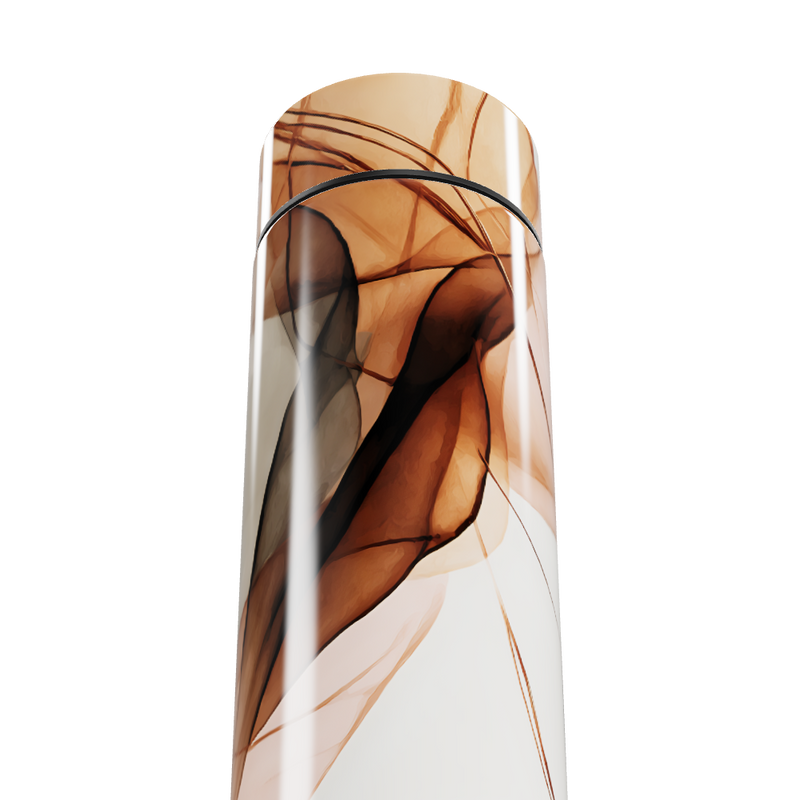 Garrafa Térmica Touch - Estampa Abstrata Marrom