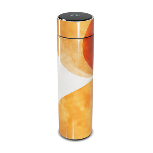 Garrafa Térmica Touch - Estampa Laranja e Branca