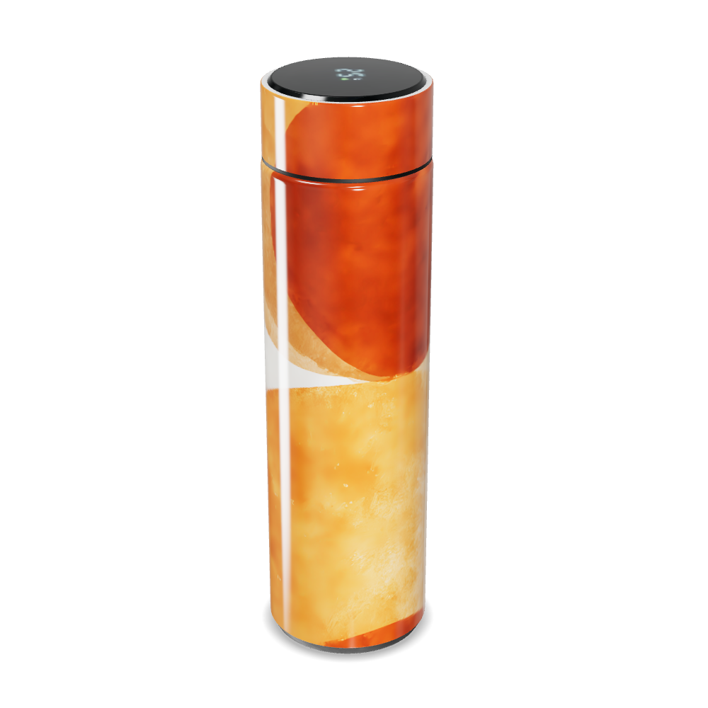 Garrafa Térmica Touch - Estampa Laranja e Branca