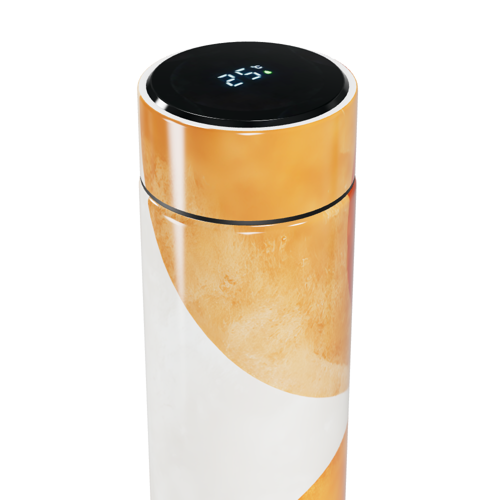 Garrafa Térmica Touch - Estampa Laranja e Branca