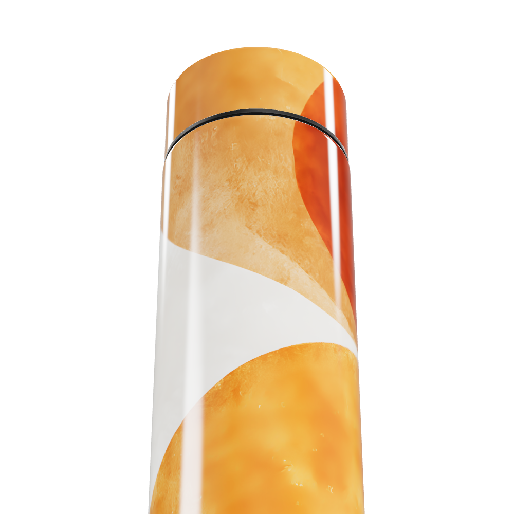 Garrafa Térmica Touch - Estampa Laranja e Branca