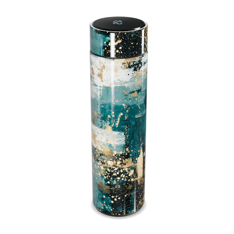 Garrafa Térmica Touch - Azul Abstrato Digital