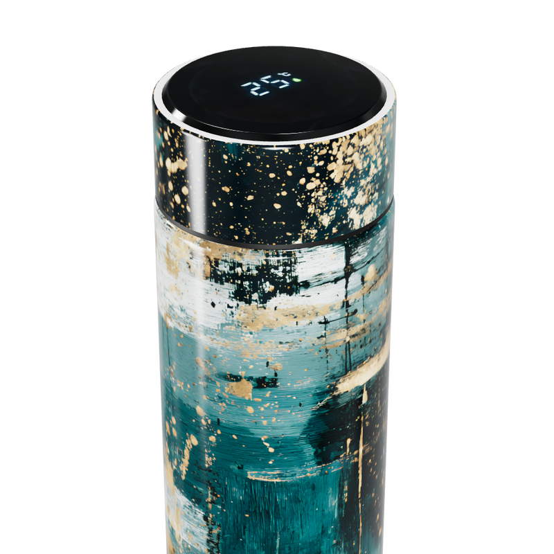 Garrafa Térmica Touch - Azul Abstrato Digital