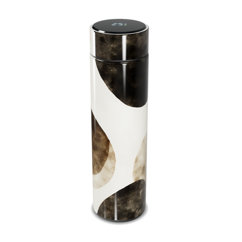 Garrafa Térmica Touch - Preto e Branco Texturizado