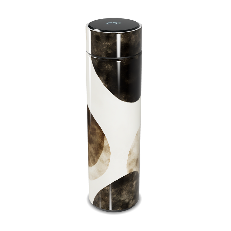 Garrafa Térmica Touch - Preto e Branco Texturizado