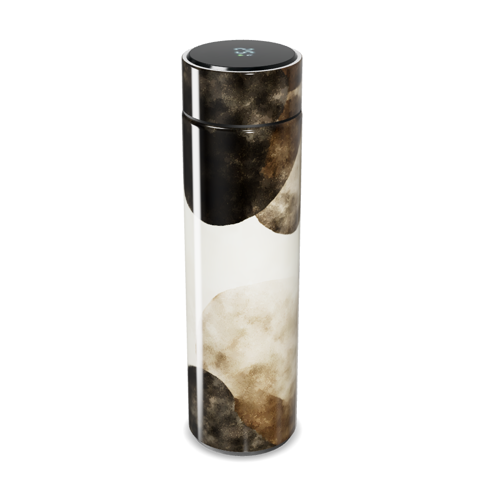 Garrafa Térmica Touch - Preto e Branco Texturizado