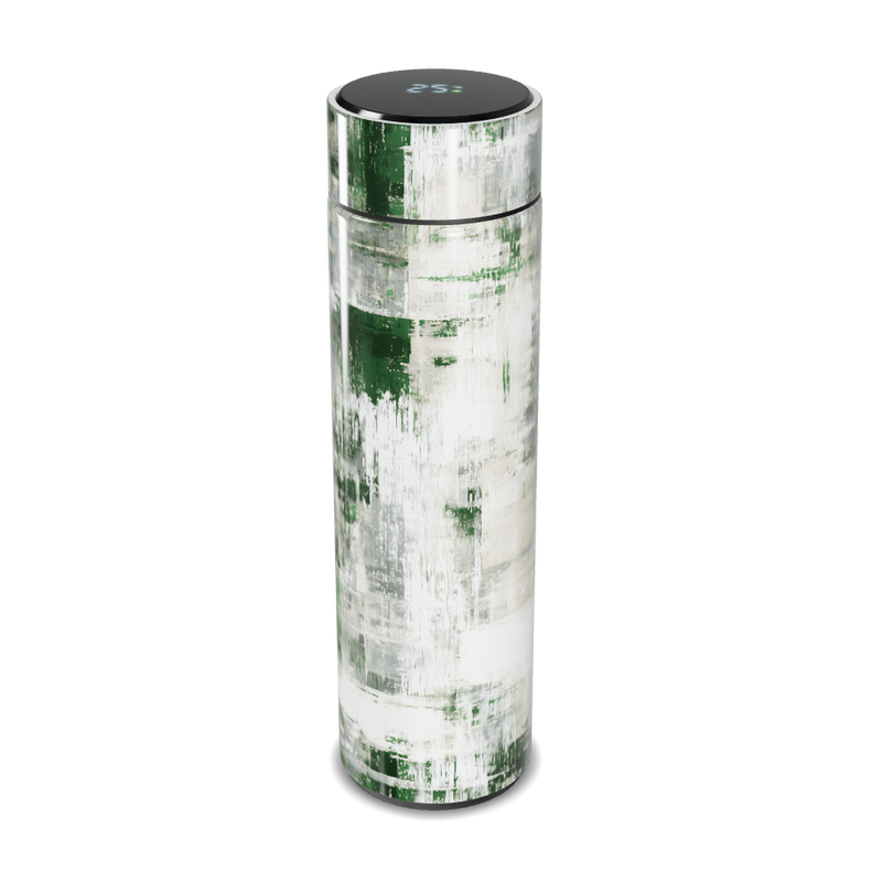 Garrafa Térmica Touch - Estampa Verde e Branco