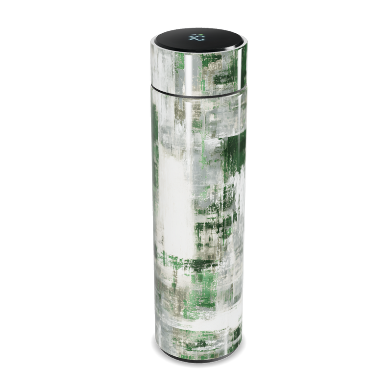 Garrafa Térmica Touch - Estampa Verde e Branco