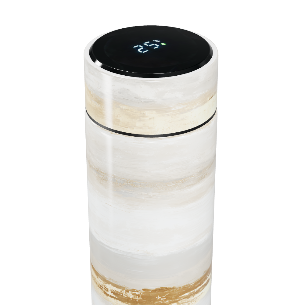 Garrafa Térmica Touch - Mármore Branco Digital