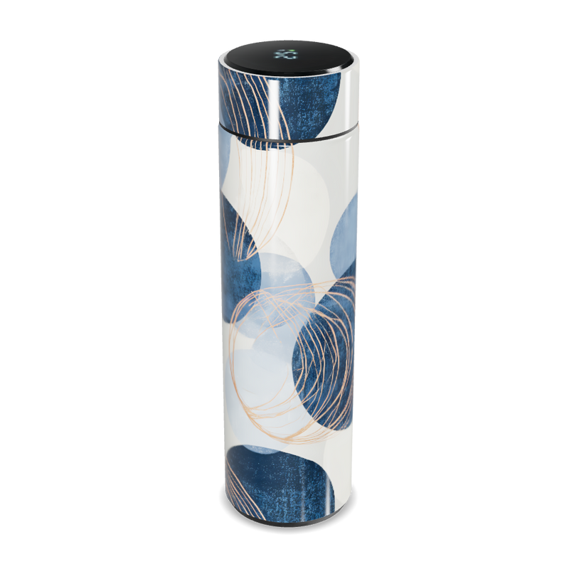 Garrafa Térmica Touch - Estampa Azul e Bege