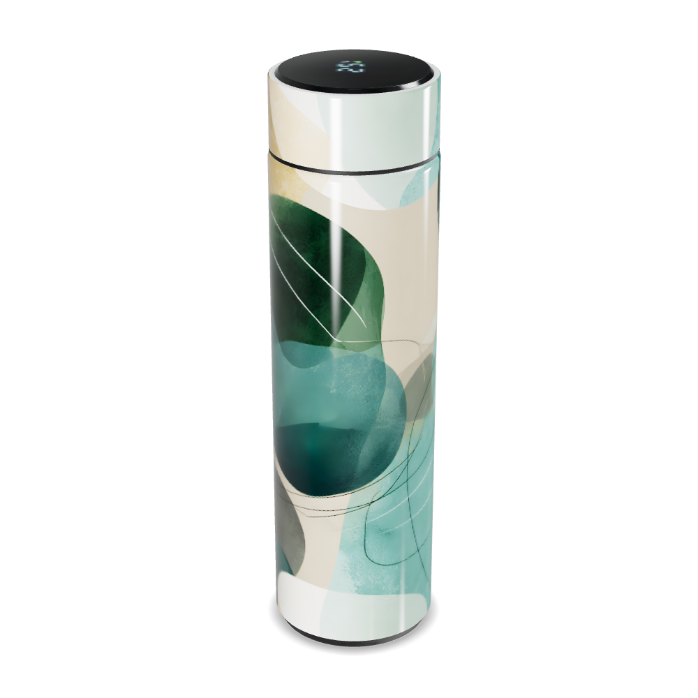 Garrafa Térmica Touch - Estampa Azul Abstrata