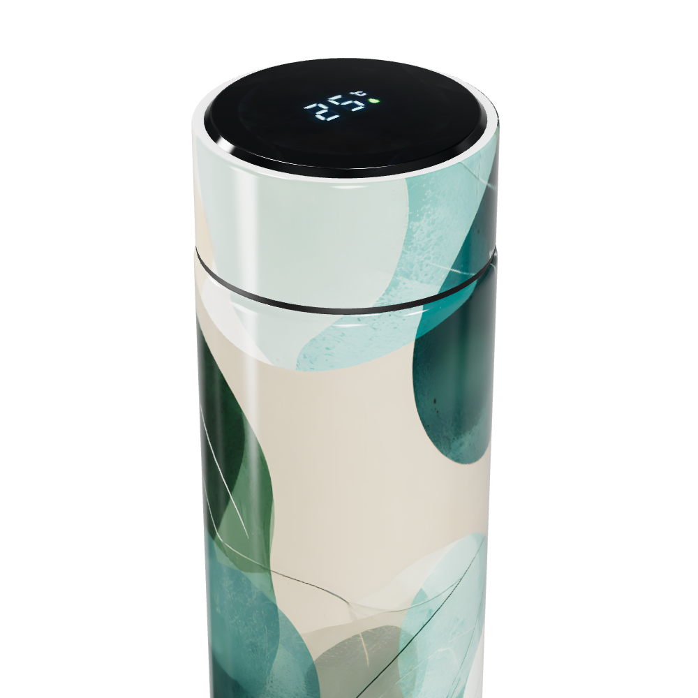 Garrafa Térmica Touch - Estampa Azul Abstrata