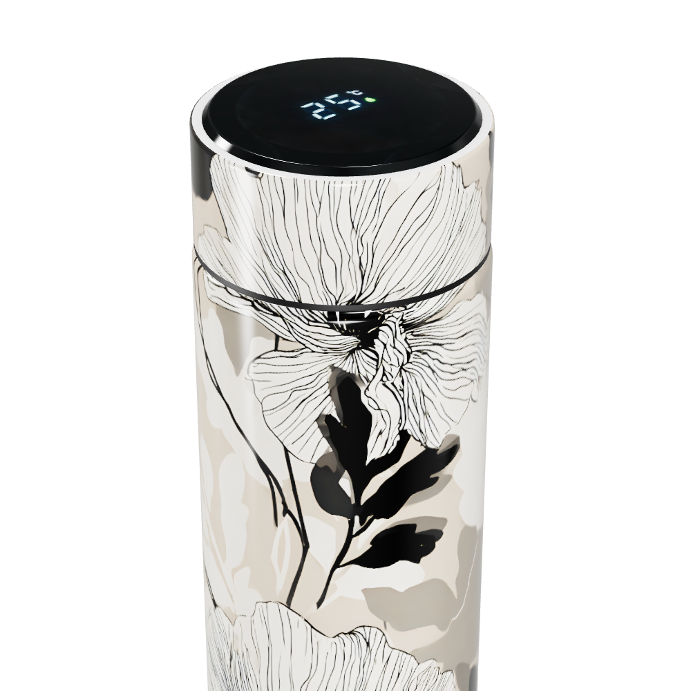 Garrafa Térmica Touch - Floral Bege