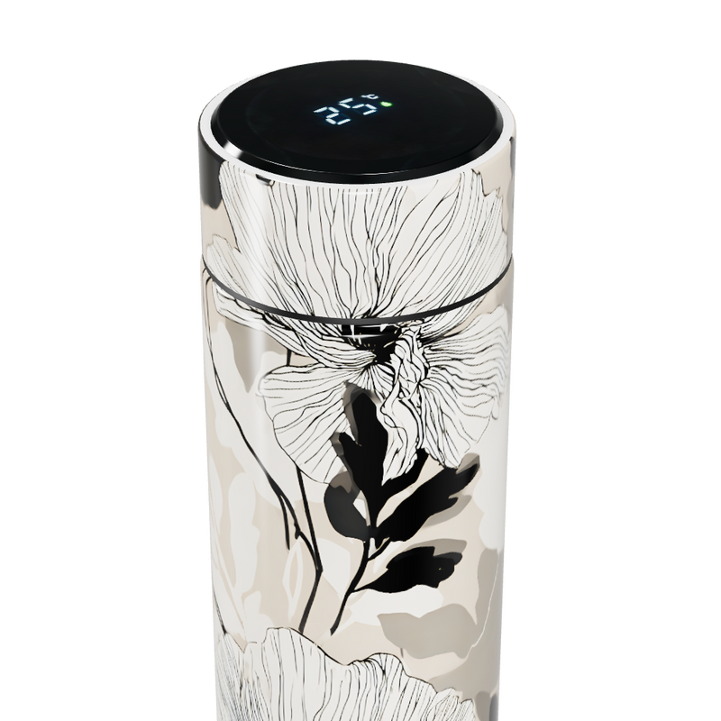 Garrafa Térmica Touch - Floral Bege