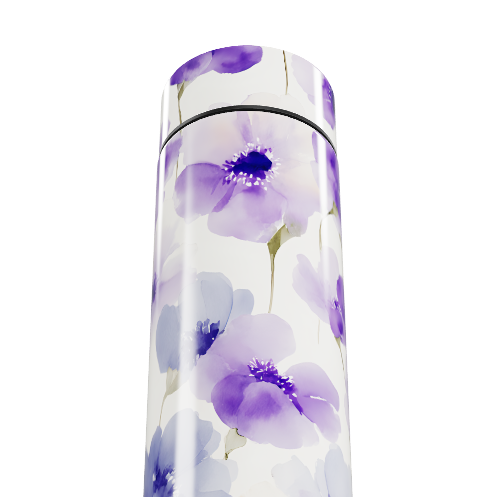 Garrafa Térmica Touch - Floral Roxa Digital