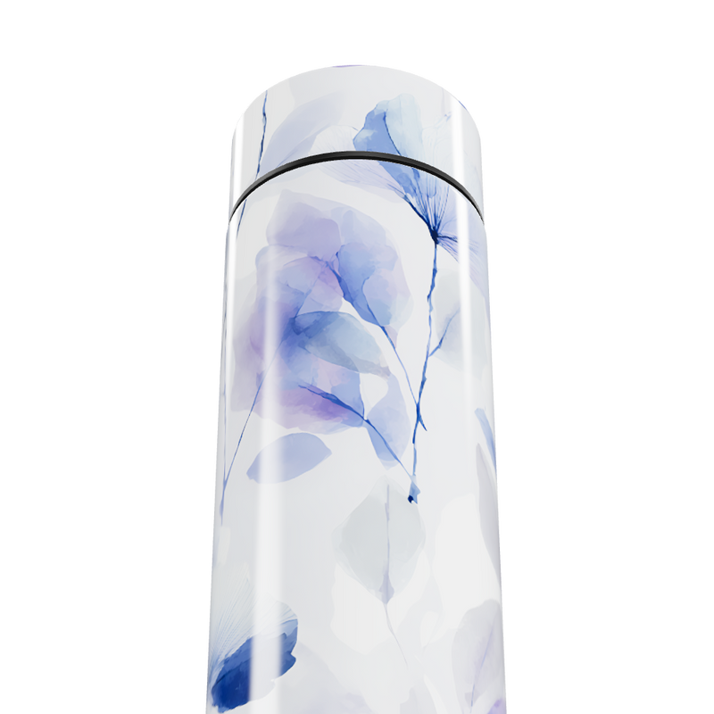 Garrafa Térmica Touch - Floral Azul Digital