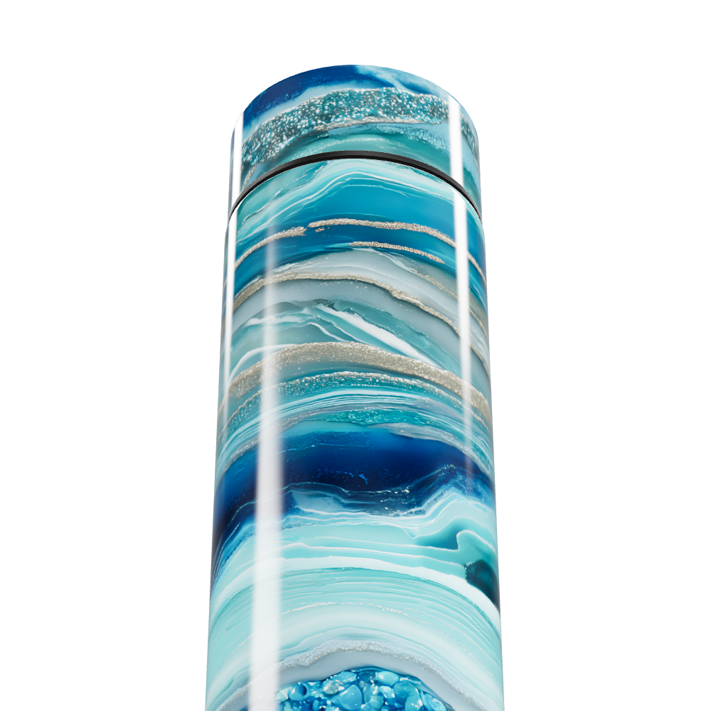 Garrafa Térmica Touch - Azul Marmorizada