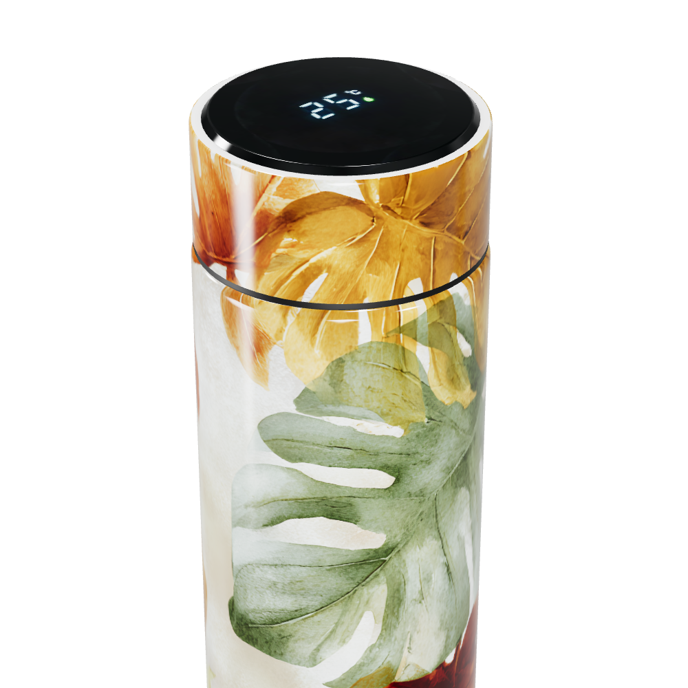 Garrafa Térmica Touch - Folhas Tropicais