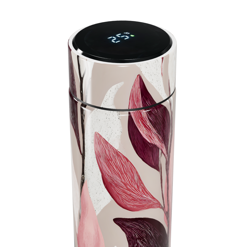 Garrafa Térmica Touch - Folhas Coloridas